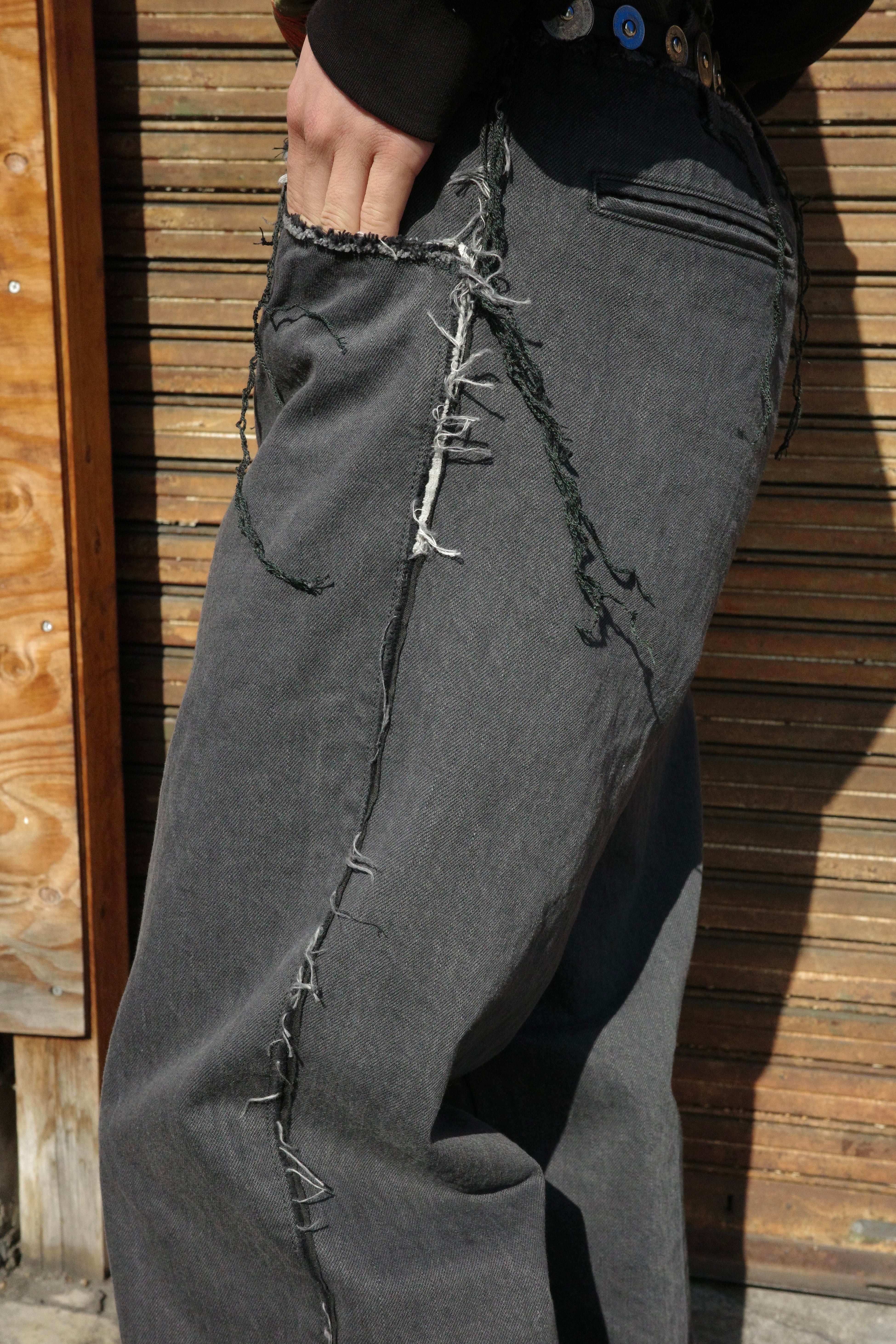 Midorikawa【DENIM PANTS -BLACK-】 | lloomm