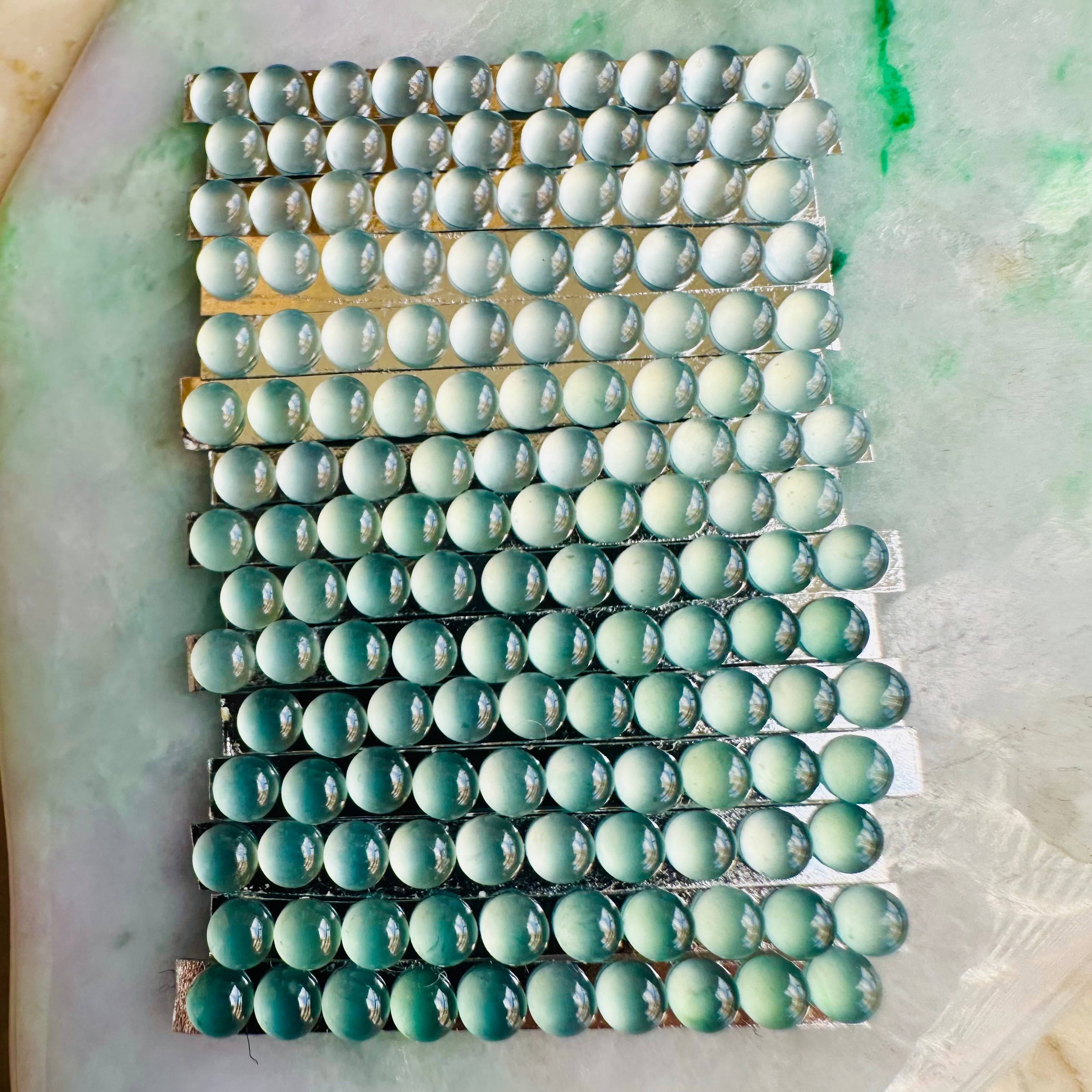 3mm Ice Blue Jade 10pc Set | Victorian Box