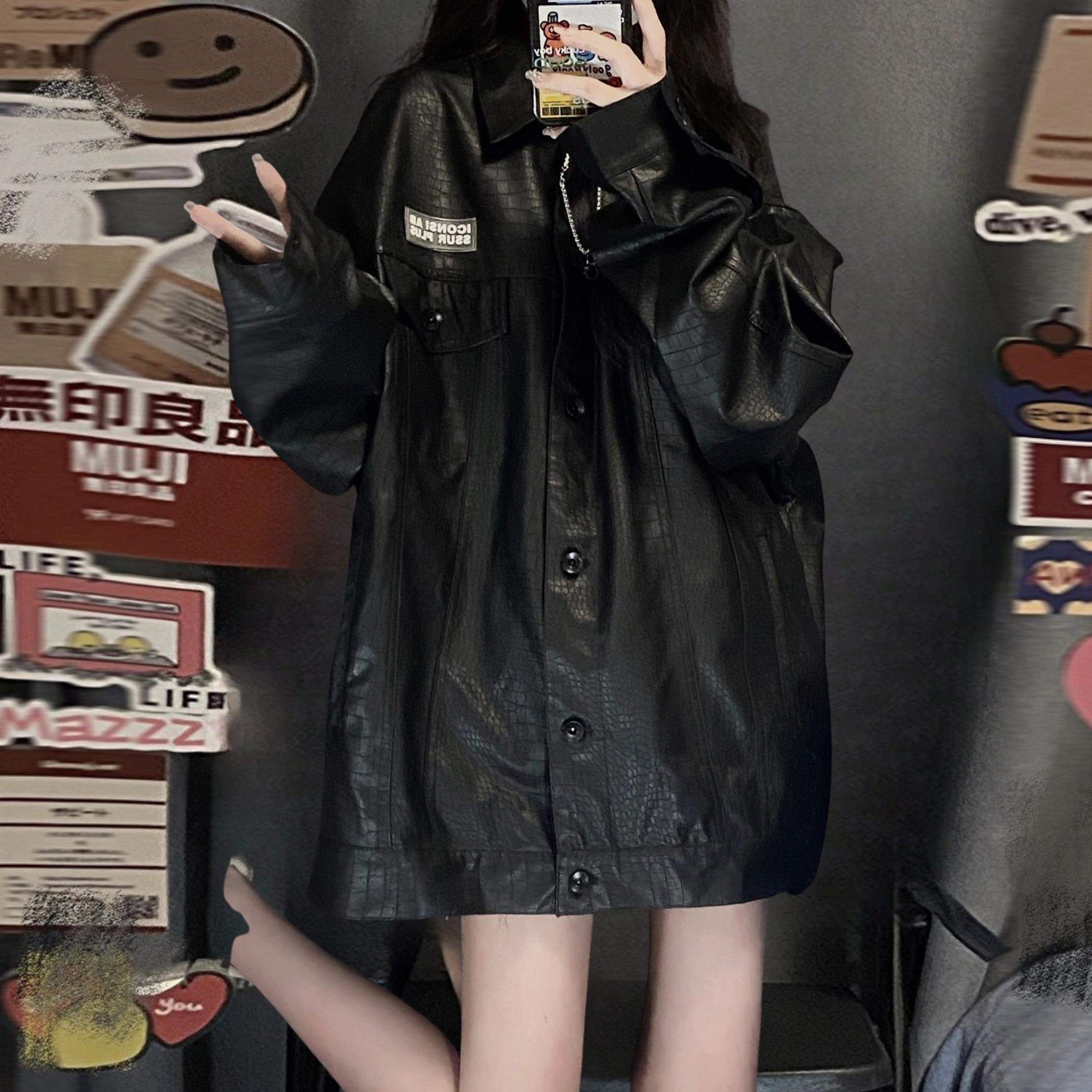 ゴスロリ通販 With U ゴシック ロリィタ ジャケット PUレザー フェイク