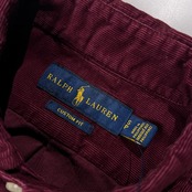 タグ付き 未使用品 POLO RALPH LAUREN ポロ ラルフローレン コーデュロイ BD 長袖シャツ サイズ S /ワインレッド