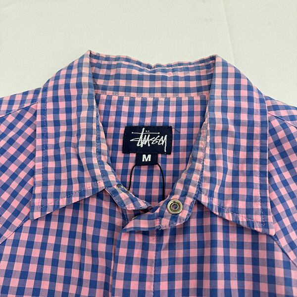 old stussy 90s 半袖シャツ ギンガムチェック 紺タグ STUSSY/ステューシー オールドステューシー 90s 紺タグ ギンガム