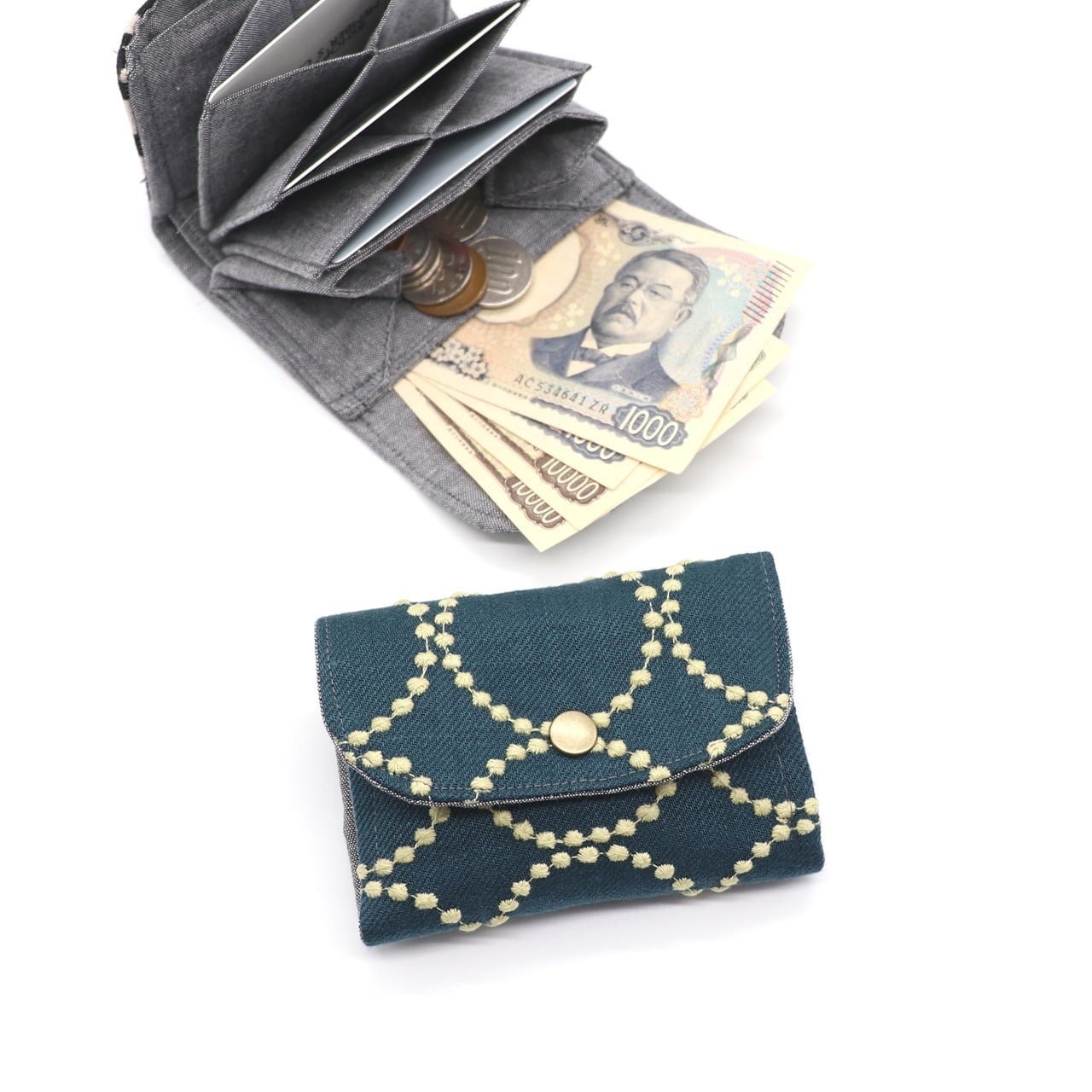 small wallet 小さな財布】 ギャルソン財布 ミナペル ホネン mina