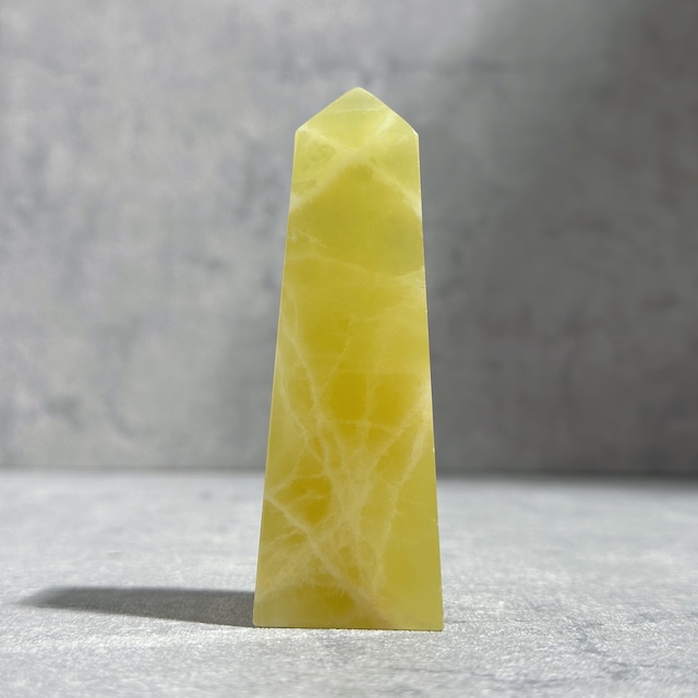 イエローカルサイト タワー型33◇Yellow Calcite◇天然石・鉱物・パワーストーン