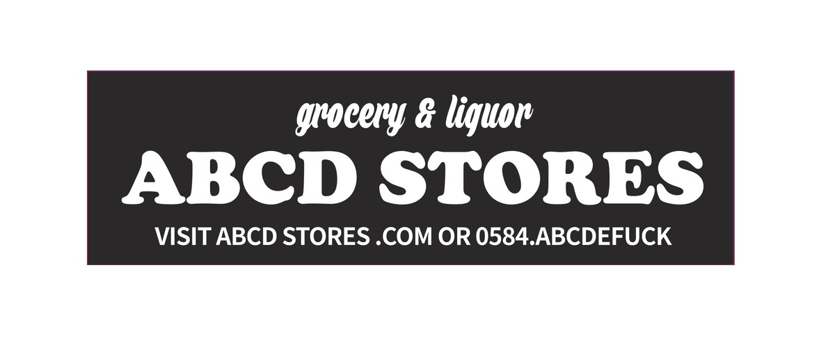 STORE Bumper Sticker | ABCD STORES