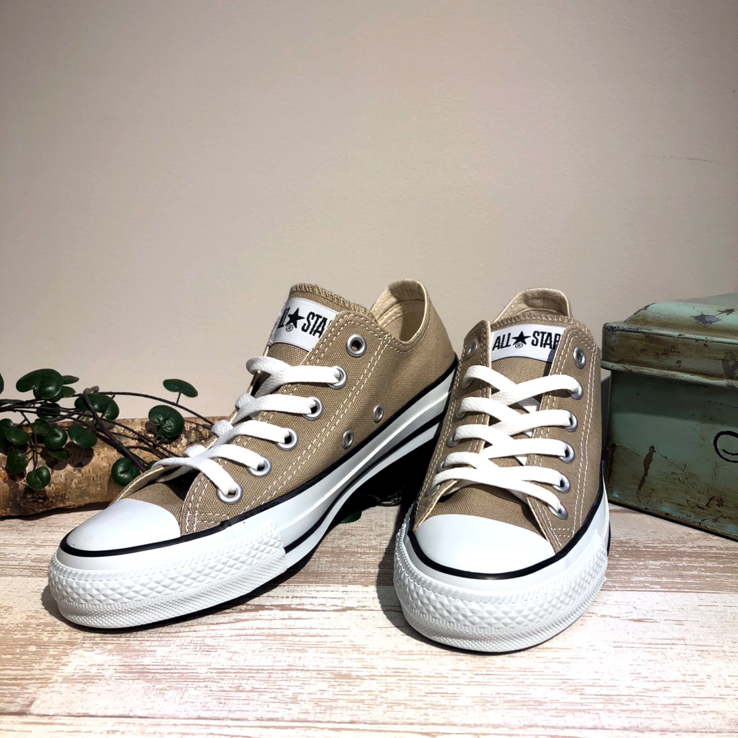 ★CONVERSE キャンバス オールスター カラーズ OX ベージュ 25.5