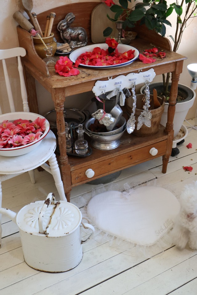 受注制作【settusettu】heart mat  /  5color〔お名前刺繍〕