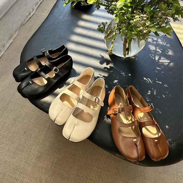 strap tabi flat shoes　S0597