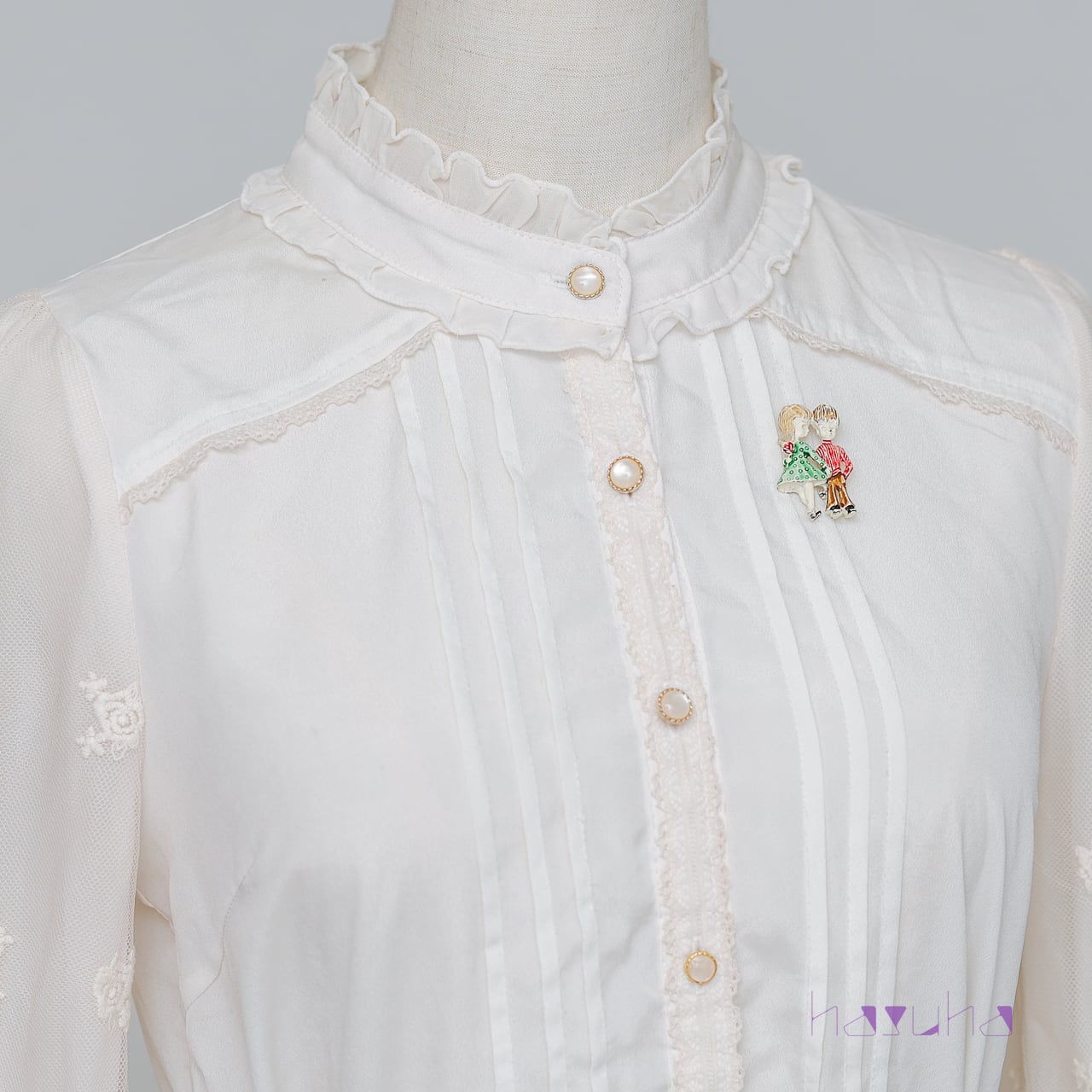 ヴィンテージ GERRY'S エナメル カップル ブローチ | ハスハ オールド