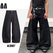 ストリート ワイドデニムパンツ P316
