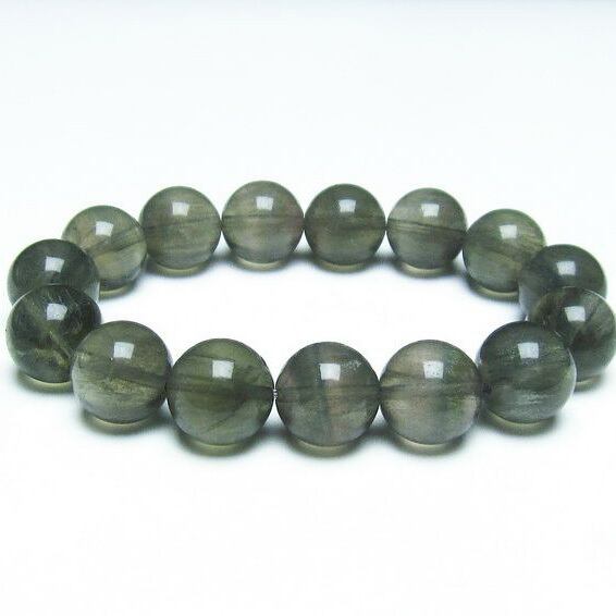 ラビットヘアー フローライト ブレスレット 14mm  おまかせ便 111-24942