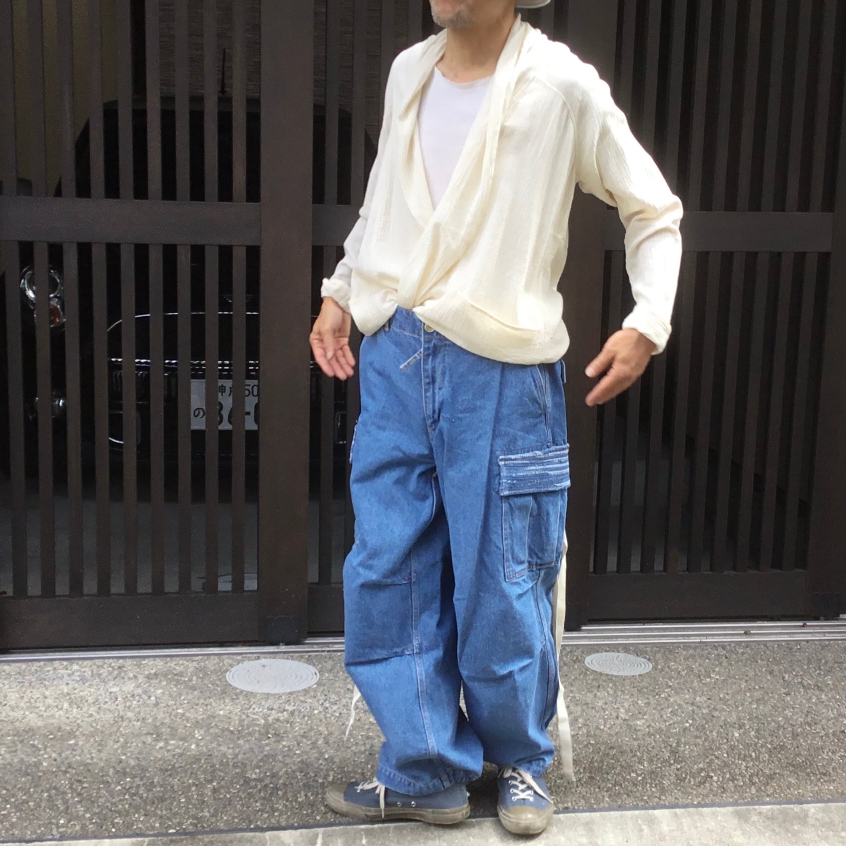 KUON/クオン Cargo Pants #2002-PT0405 Indigo/breached