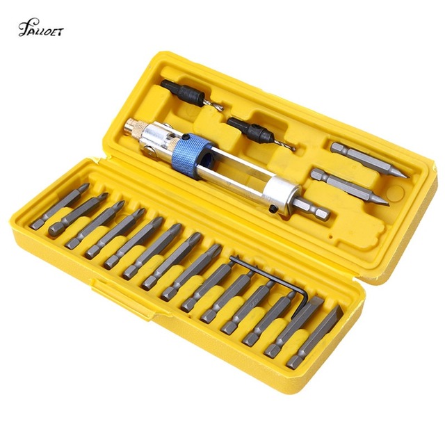 1 セットハーフタイムドリルビット高速度鋼ドリル設定ダブル使用ハンドドライバーで設定収納ボックス Dropshi