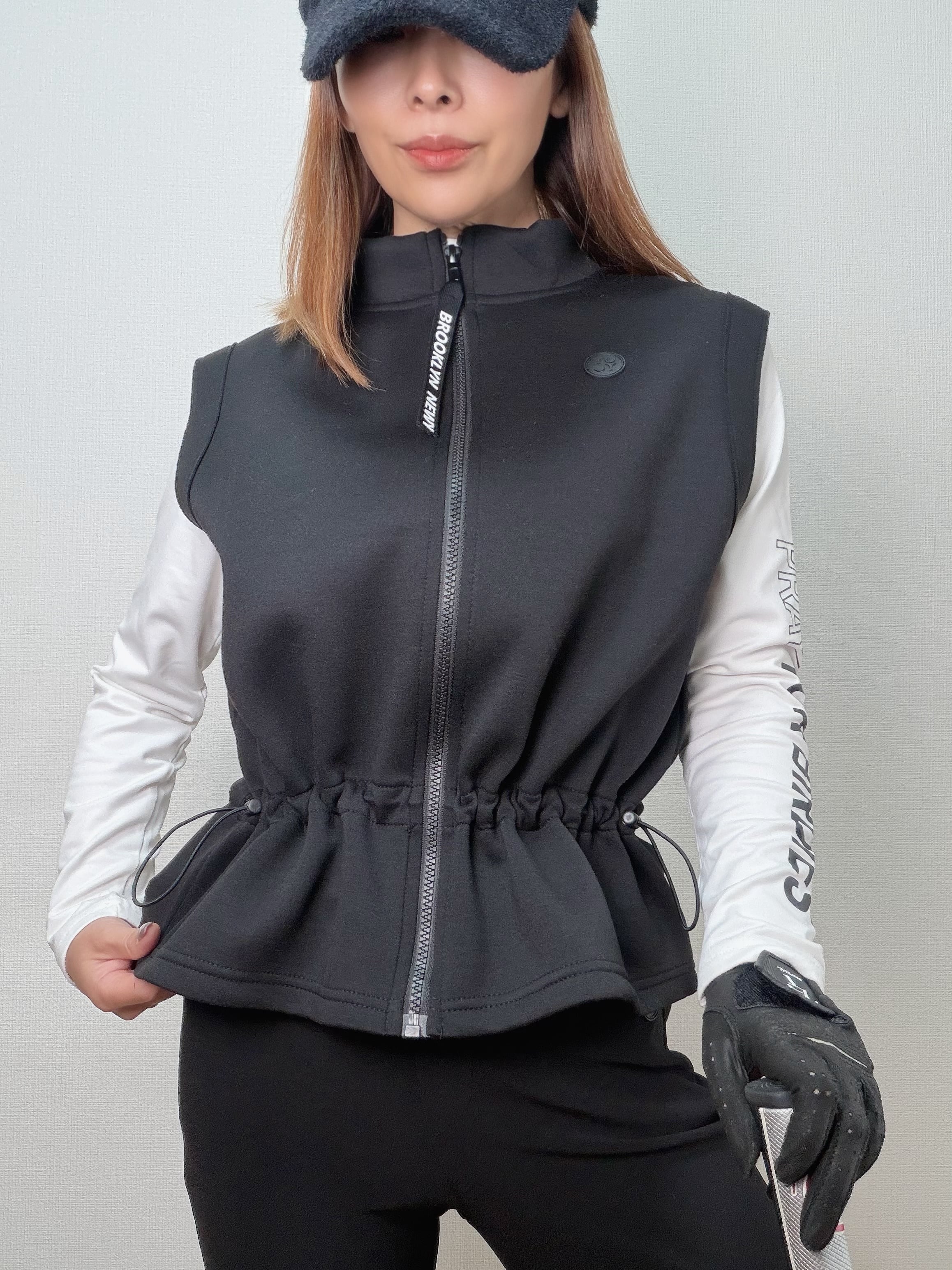 CERVAGOLF 3点セット 一部即納＊【セットアップ可能】 Urban Shape Zip Vest （Ivory