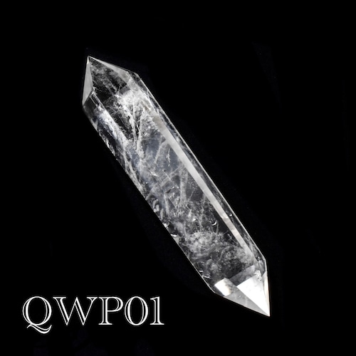 《ファントム入り》水晶 ダブルポイント ブラジル産 QWP01