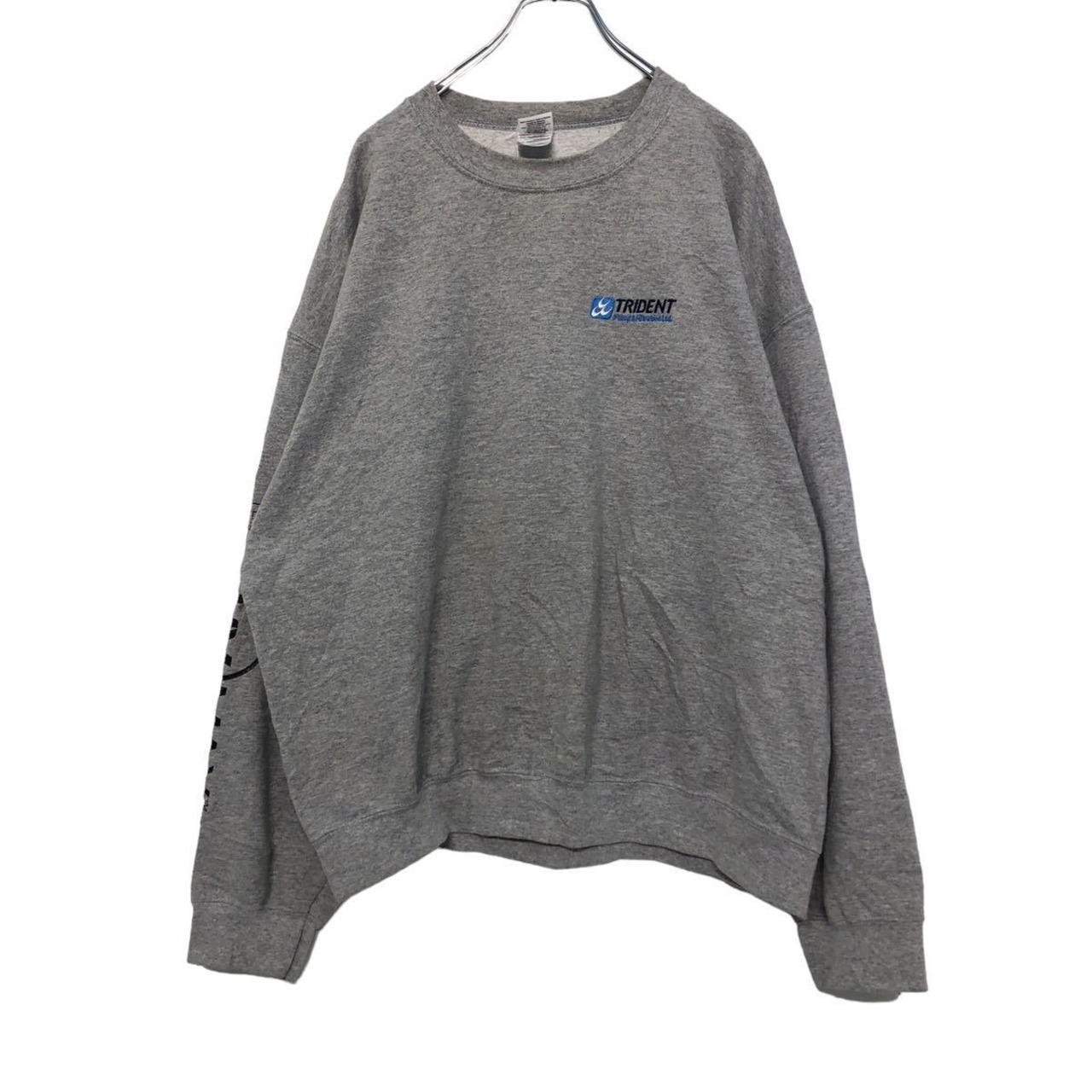 GILDAN 刺繍 ロゴ スウェット トレーナー XL グレー ギルダン ビッグ 