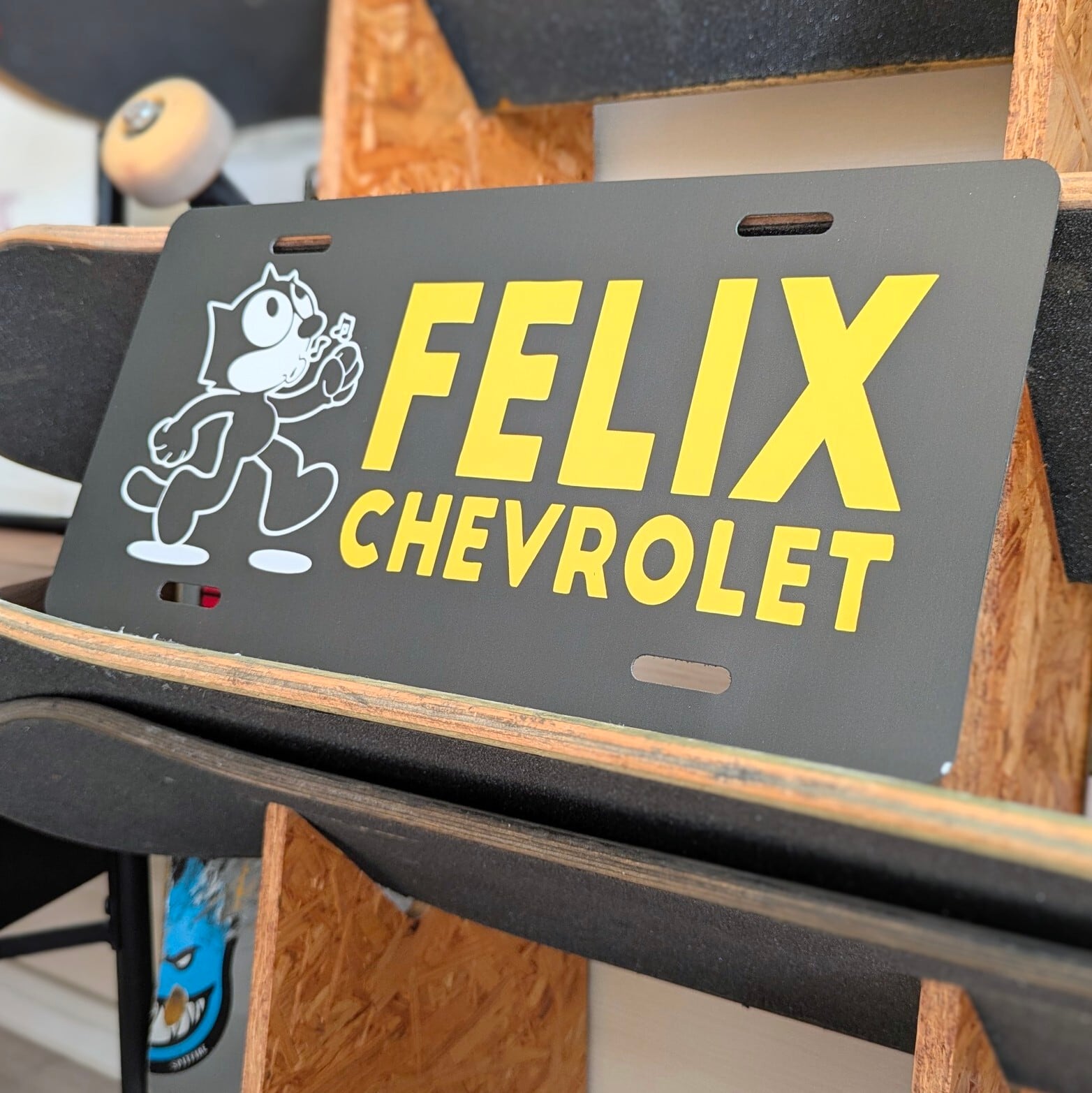 送料無料!ちょうどいいブリキ看板【 Felix the Cat / フェリックス / フィリックス】 ナンバープレート / METAL SIGN / メタルサイン / ブリキ看板 / サインボード / ビンテージ加工 〚アメリカン雑貨 アメトイ〛