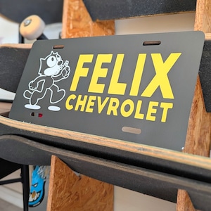 送料無料!ちょうどいいブリキ看板【 Felix the Cat / フェリックス / フィリックス】 ナンバープレート / METAL SIGN / メタルサイン / ブリキ看板 / サインボード / ビンテージ加工 〚アメリカン雑貨 アメトイ〛