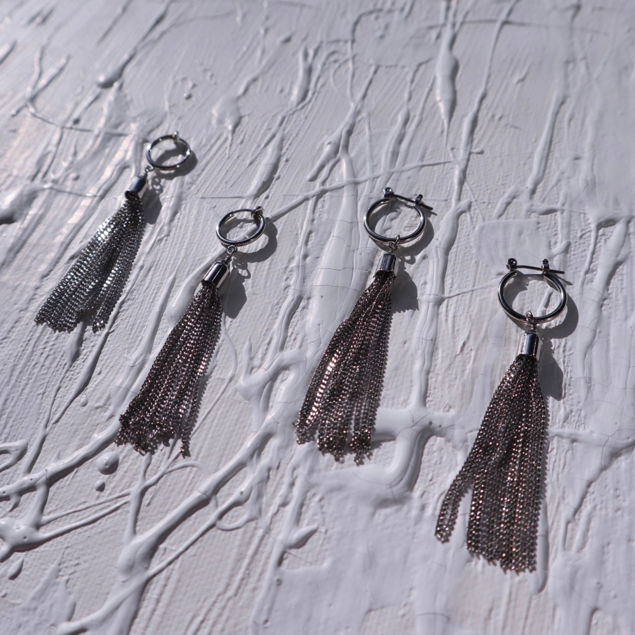 chain tassel hoop | NO.19（ナンバーナインティーン）ハンドメイド 