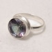天然石ミスティックトパーズの銀張りリング size 10  指輪のセール通販　5607R