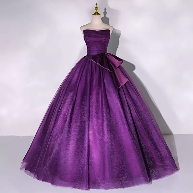 パープル チューブトップドレスHR 1257