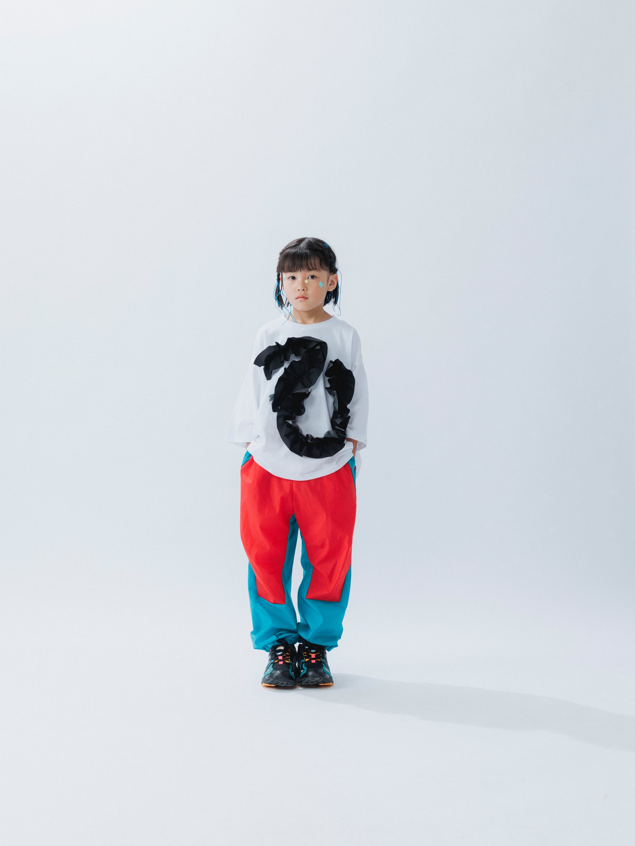 Misha&Puff 25AW 〉 Ruffle Pedal Pusher / Galaxy Calico Hearts