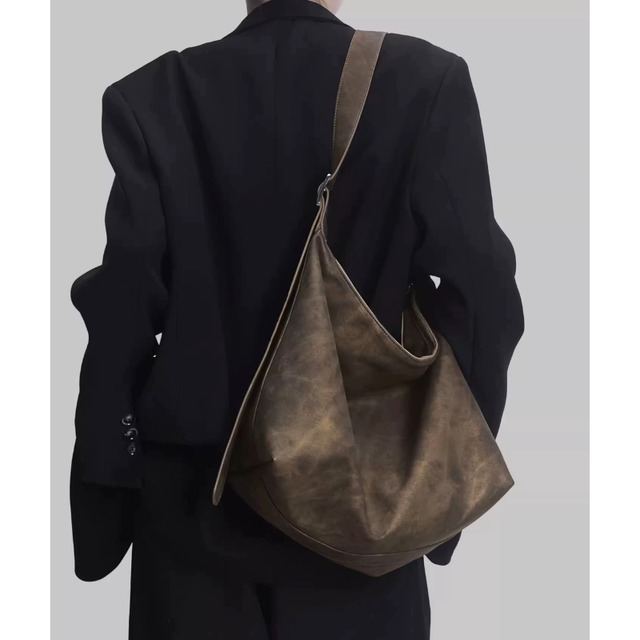 Urban washed leather shoulder bag【2color】 C1354
