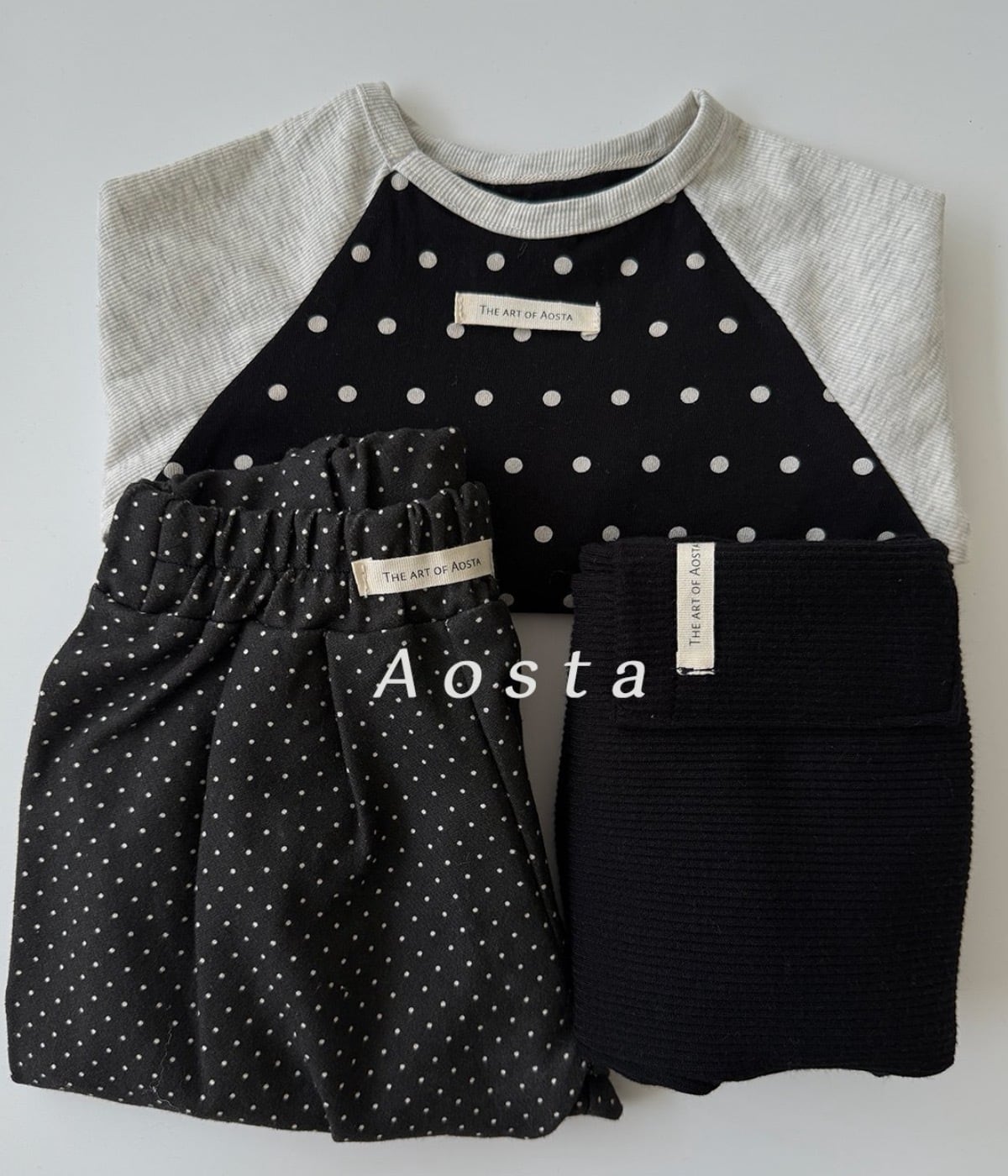 送料無料【予約】/ ミルクドットパンツ / aosta