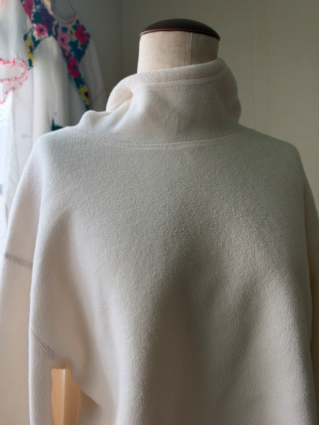 Fleece High-Neck Hooded Pullover
