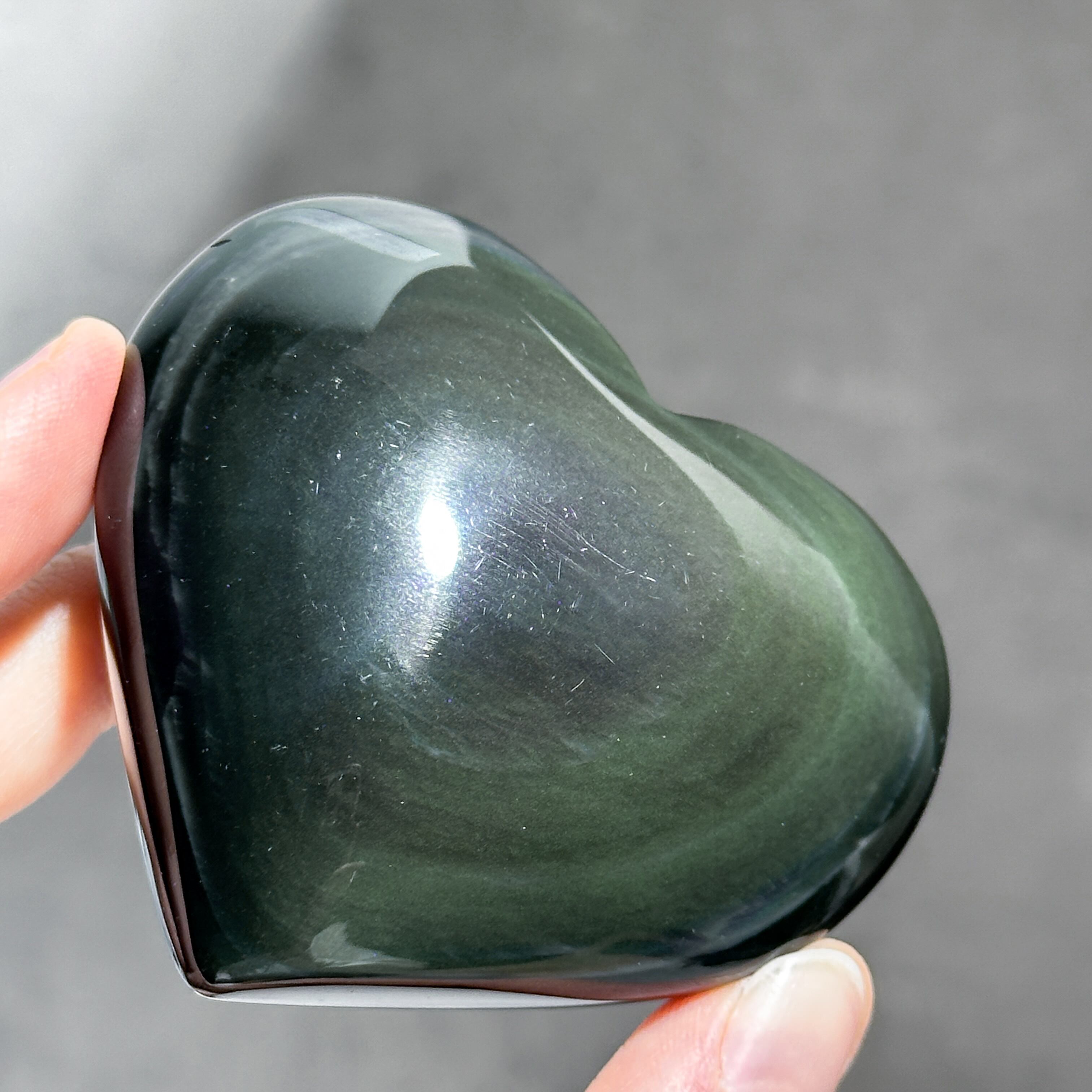 レインボーオブシディアン ハート12◇Rainbow obsidian◇天然石・鉱物