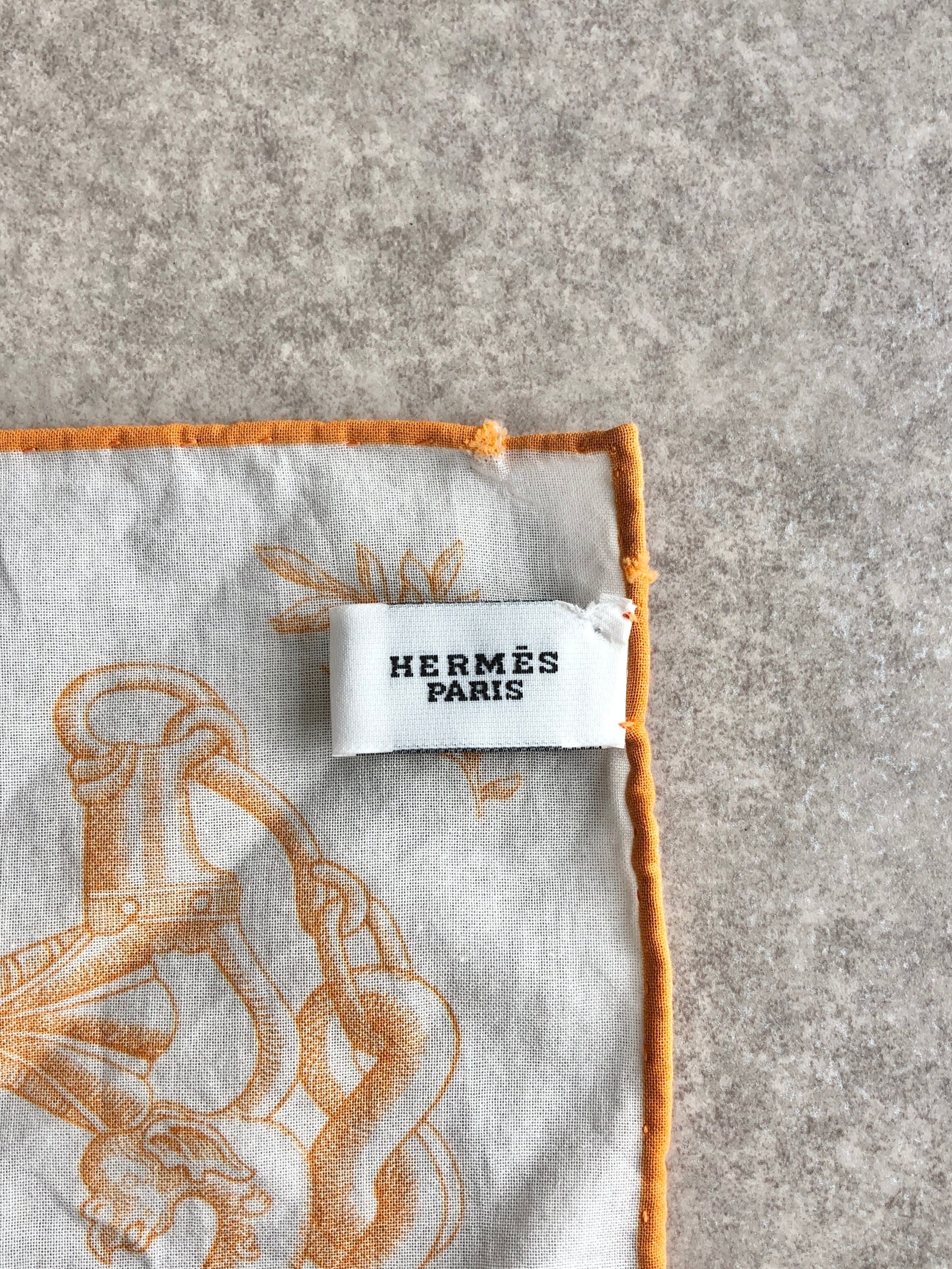 HERMES エルメス スカーフ ホワイト 馬具モチーフ シルク デッラ