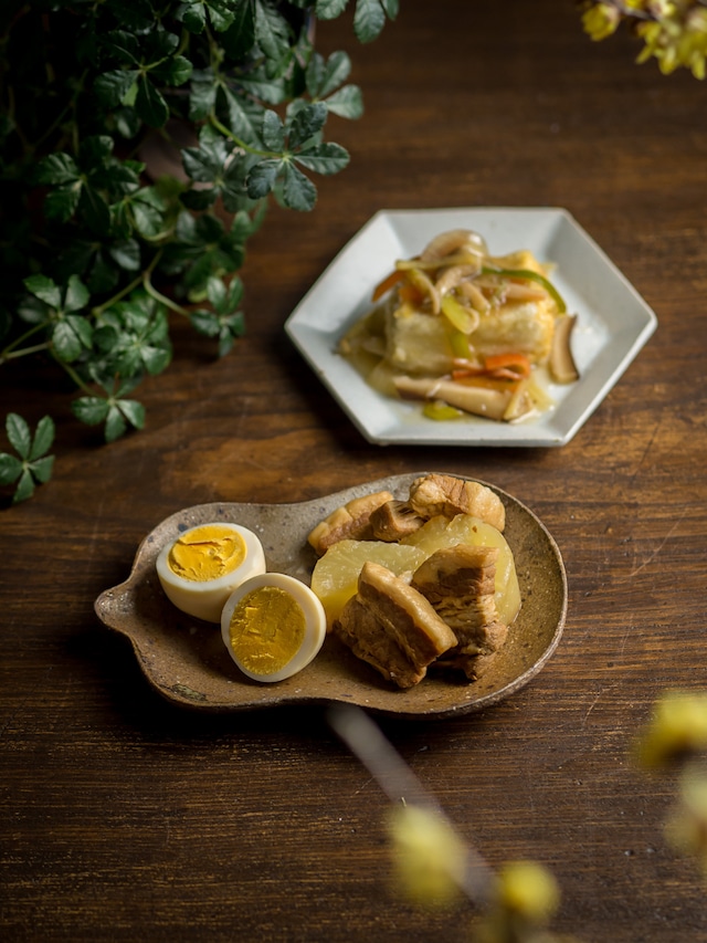 炭化焼締 瓢箪皿(小皿・取皿・和食器)/阿部 恵里