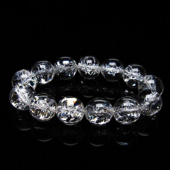 アイリスクォーツ 水晶 ブレスレット 18mm 一点物 おまかせ便 111-20277