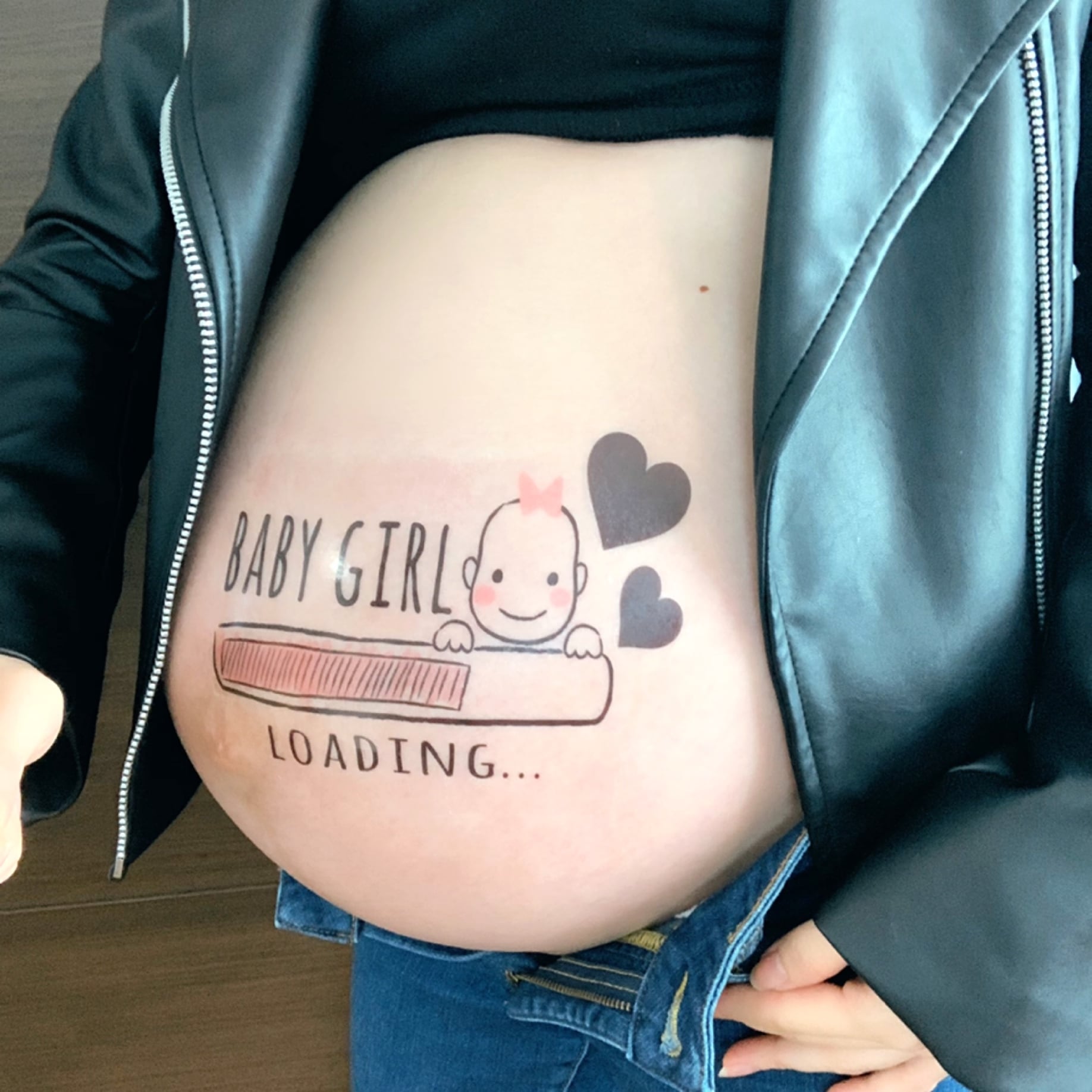 マタニティペイントシール マタニティフォト 赤ちゃん スリープ