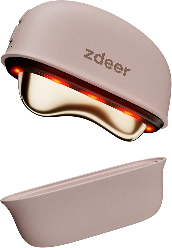 ZDEER カッサ 美顔器 リフトアップ 電動かっさプレート 真鍮 赤色光 近