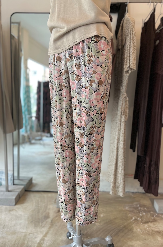 flower rayon pants