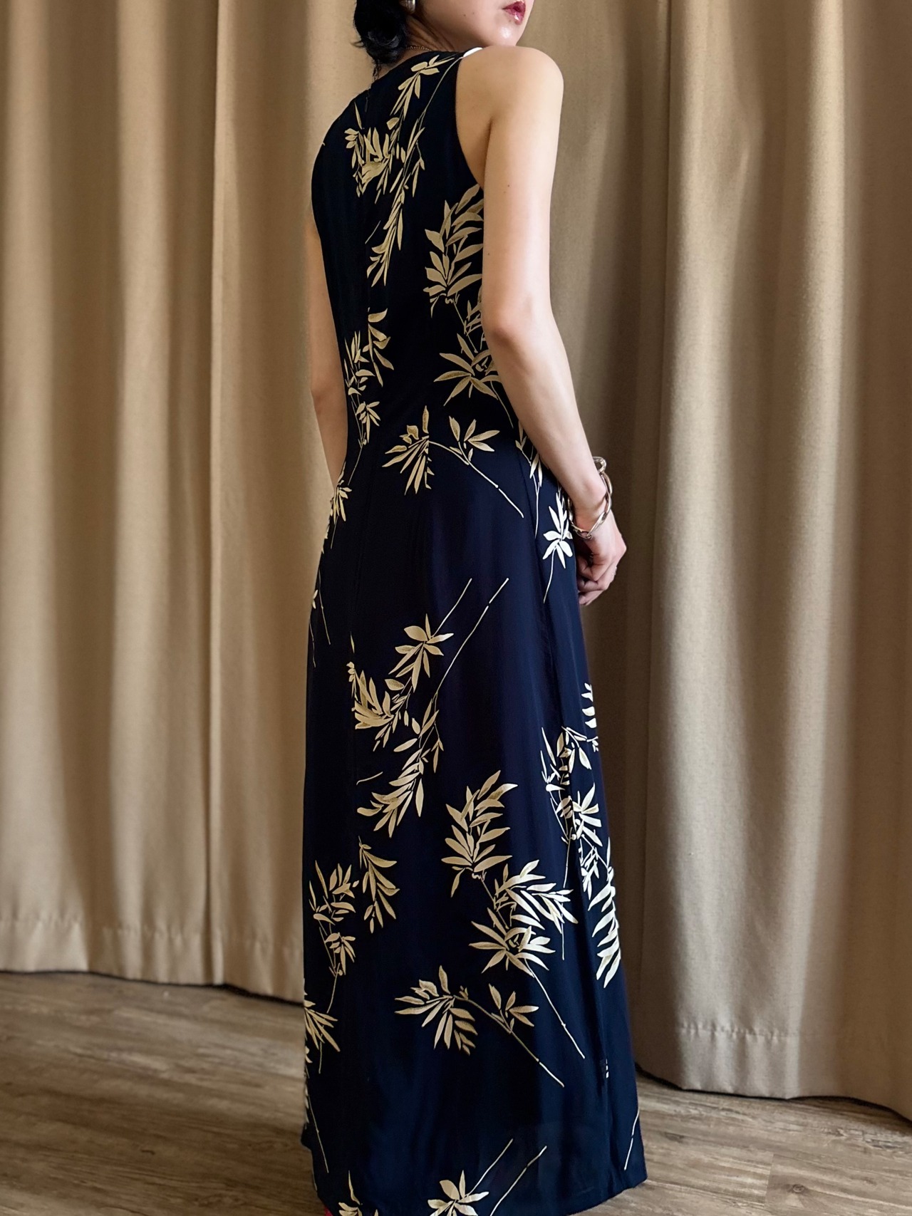 minimal modern navy sheer dress-5259-6