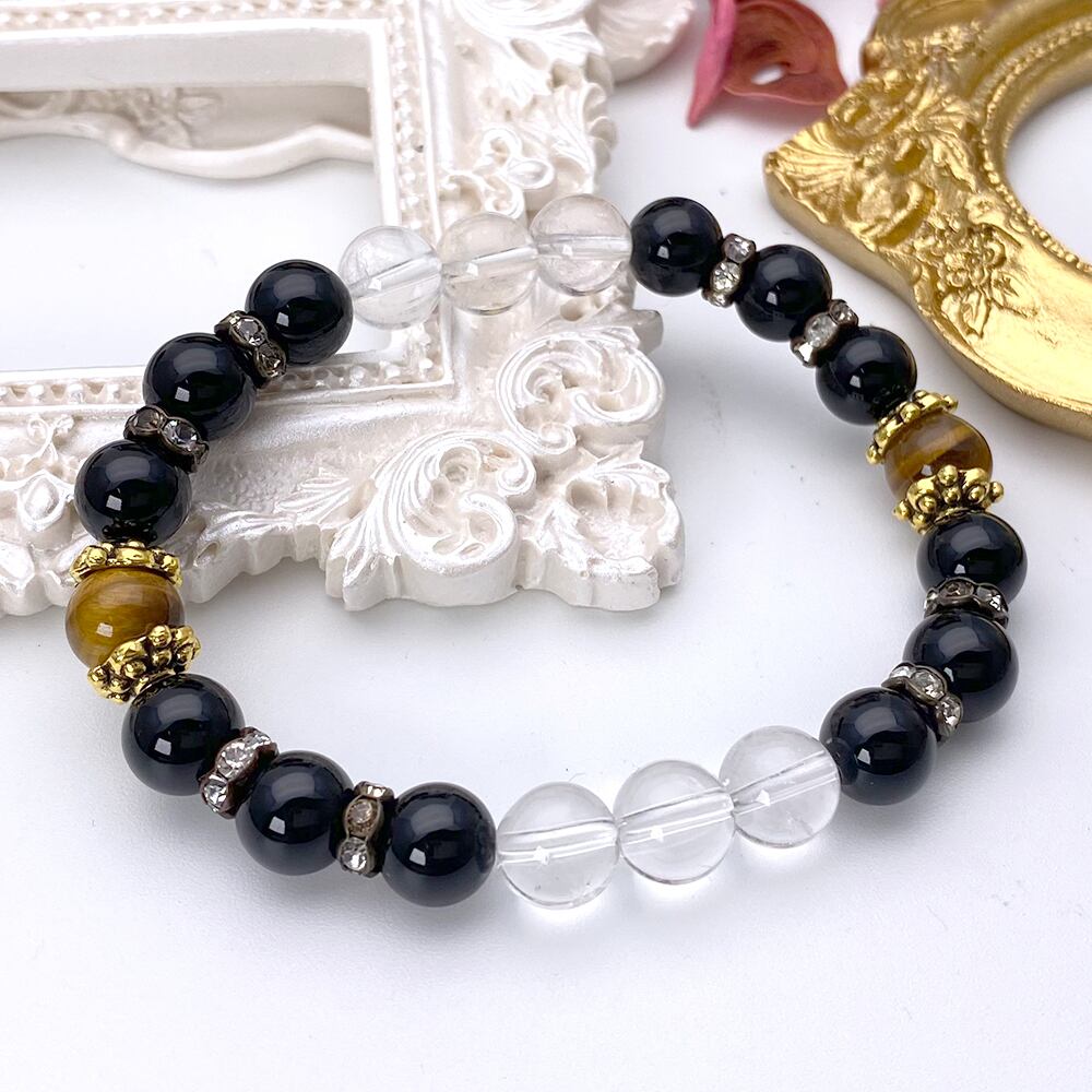 射干玉の巫女】魔除け・厄除け・浄化・統合／オニキス・タイガーアイ