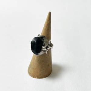 Vintage 925 Silver Onyx Heavy Ring Made In Mexico