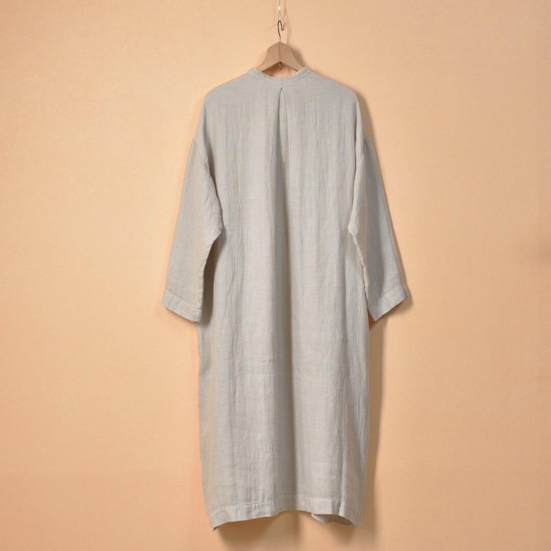 prit / フレンチリネンドビークロススタンドカラープルオーバーワンピース prit｜40/1フレンチリネンドビークロススタンドカラープル