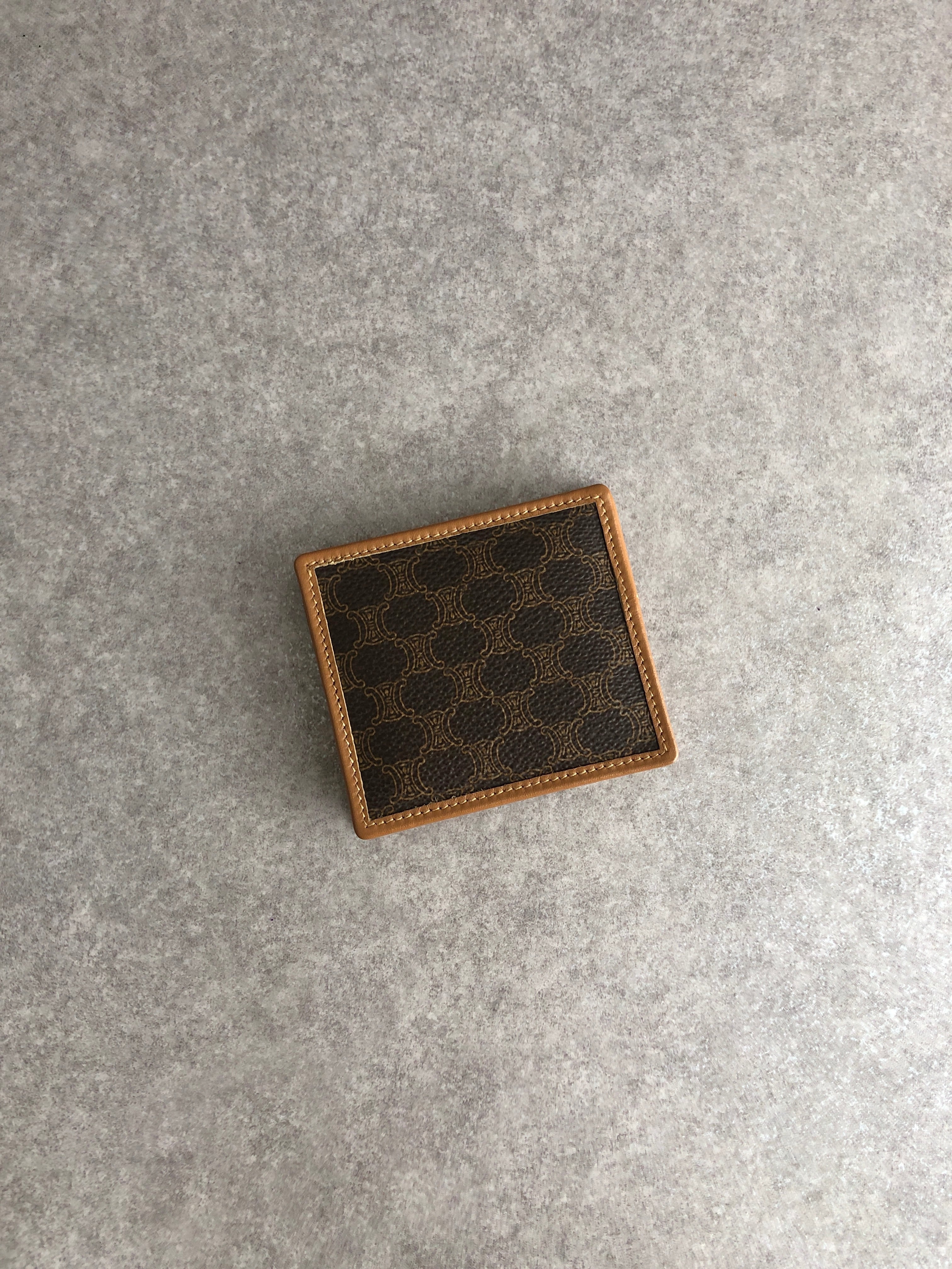 CELINE セリーヌ マカダム 財布 ブラウン PVCレザー コインケース