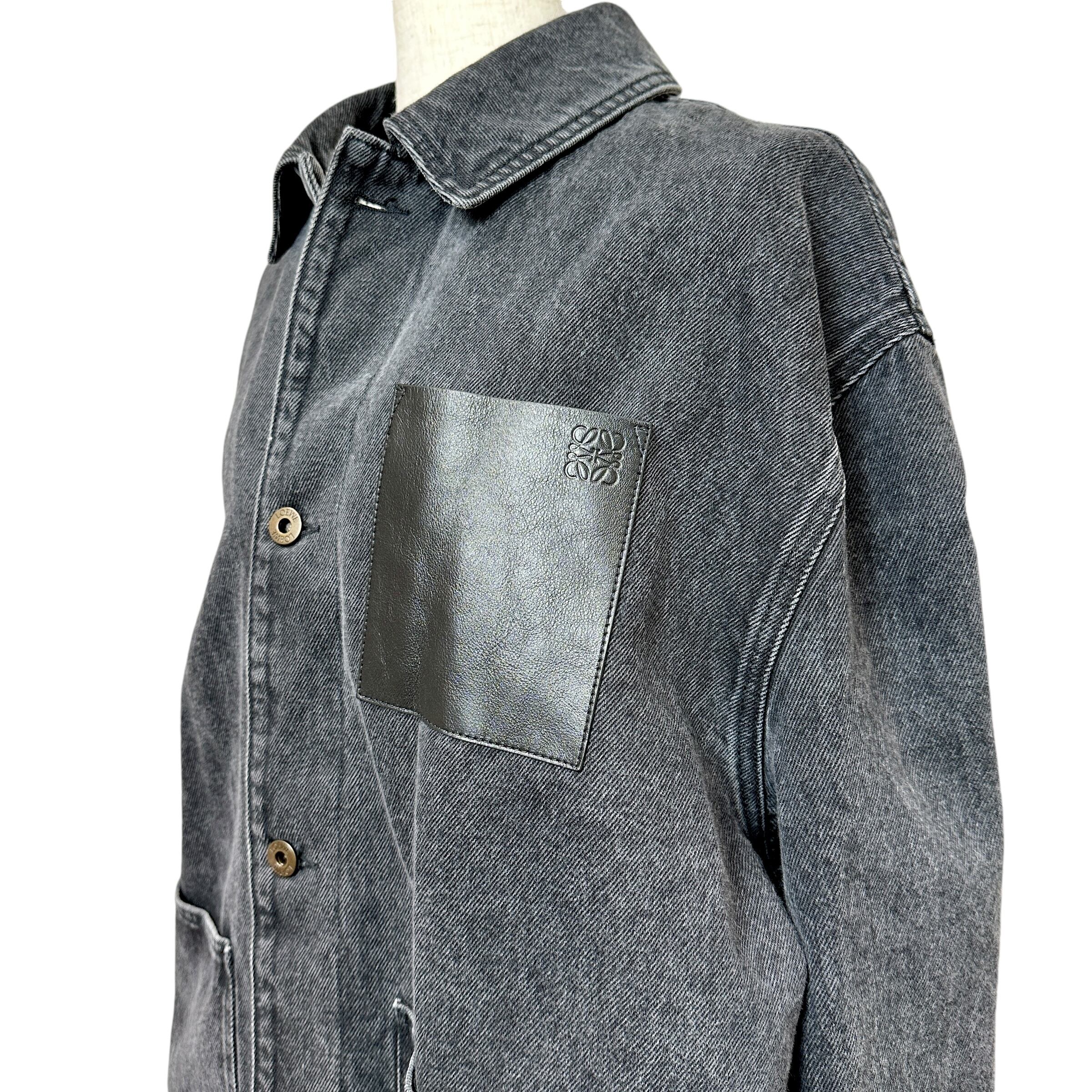 あんしん鑑定済美品LOEWE グレー デニムジャケット LOEWE ロエベ デニムジャケット 16580-202412 | rean