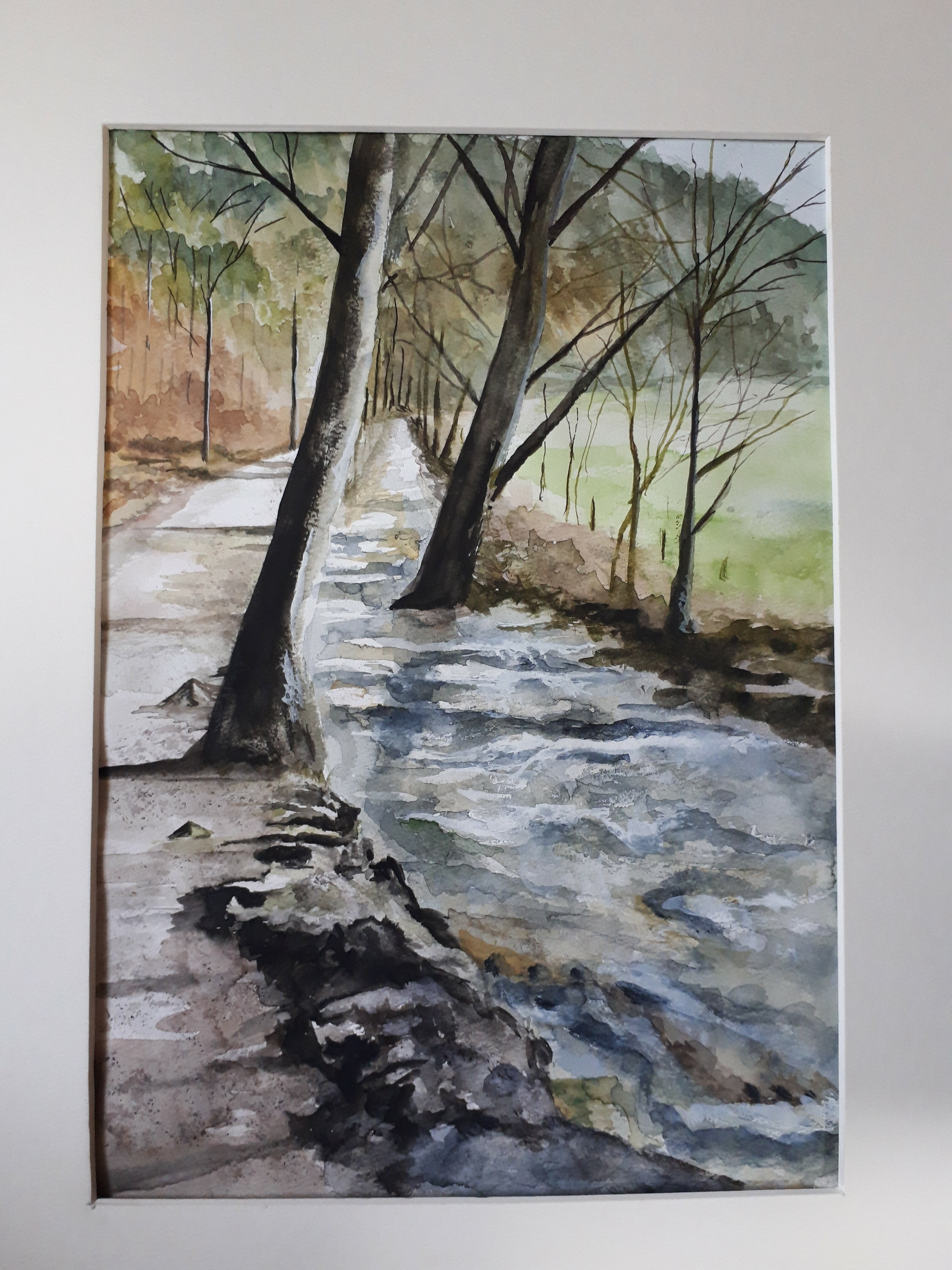 水彩画「せせらぎ」 水彩画「せせらぎ」