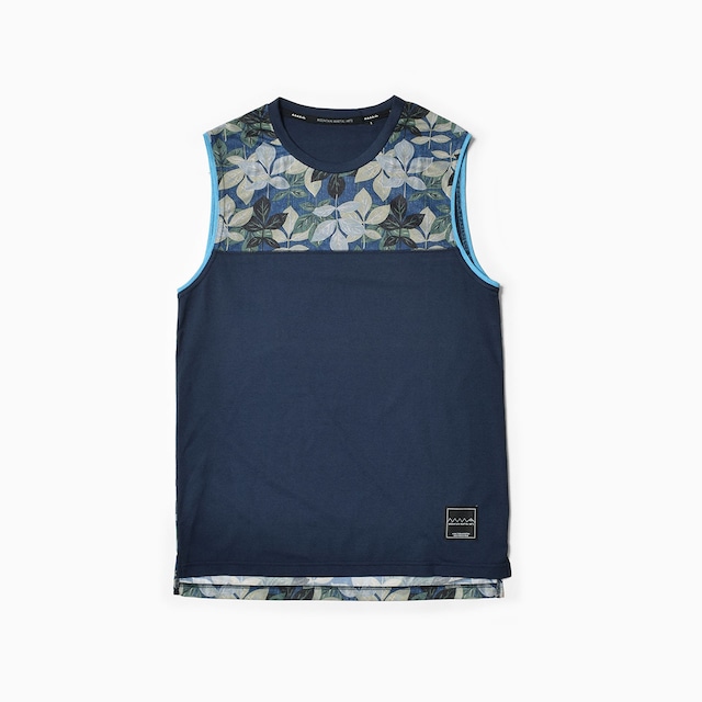 MMA(マウンテンマーシャルアーツ)MMA Aloha Mesh Panel Sleeve-less -Navy ユニセックス スリーブレスTシャツ MMA(マウンテンマーシャルアーツ)MMA Aloha Mesh Panel Sleeve-less -Navy ユニセックス スリーブレスTシャツ
