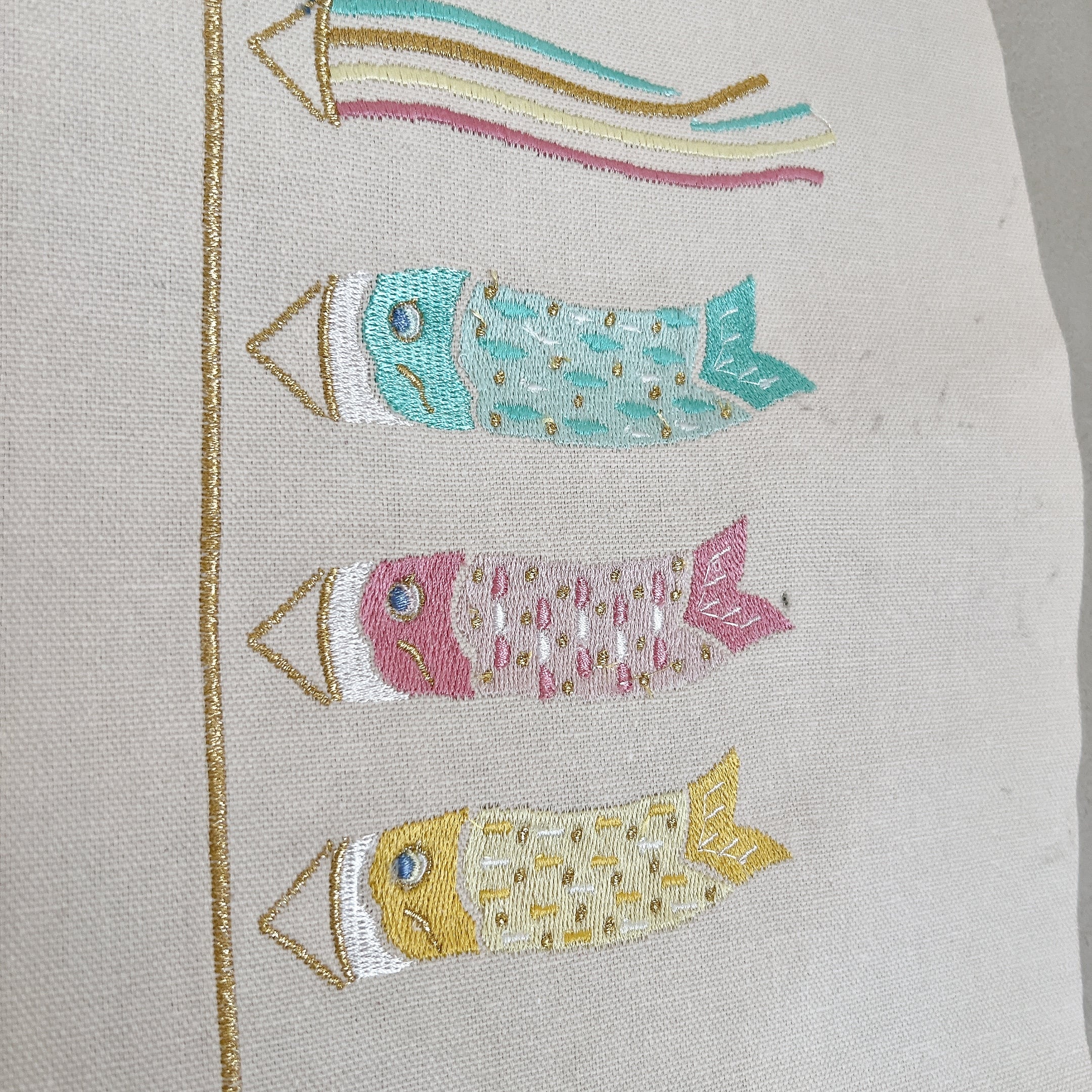 こいのぼり 刺繍タペストリー Lサイズ | こどもの日 鯉のぼり 端午の