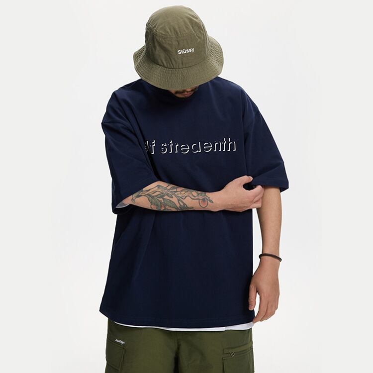 ★RETRO PRINTED COTTON LOOSE T-SHIRT　　　A0468