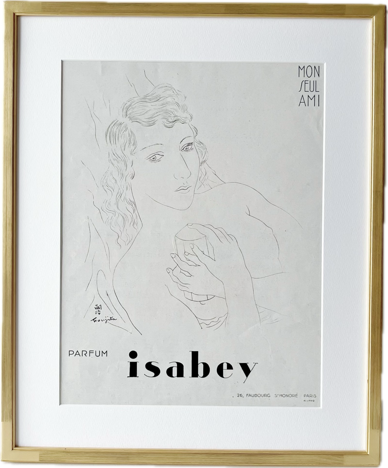 1928 広告＞isabey 藤田嗣治 Foujita ポスター ヴィンテージ アート