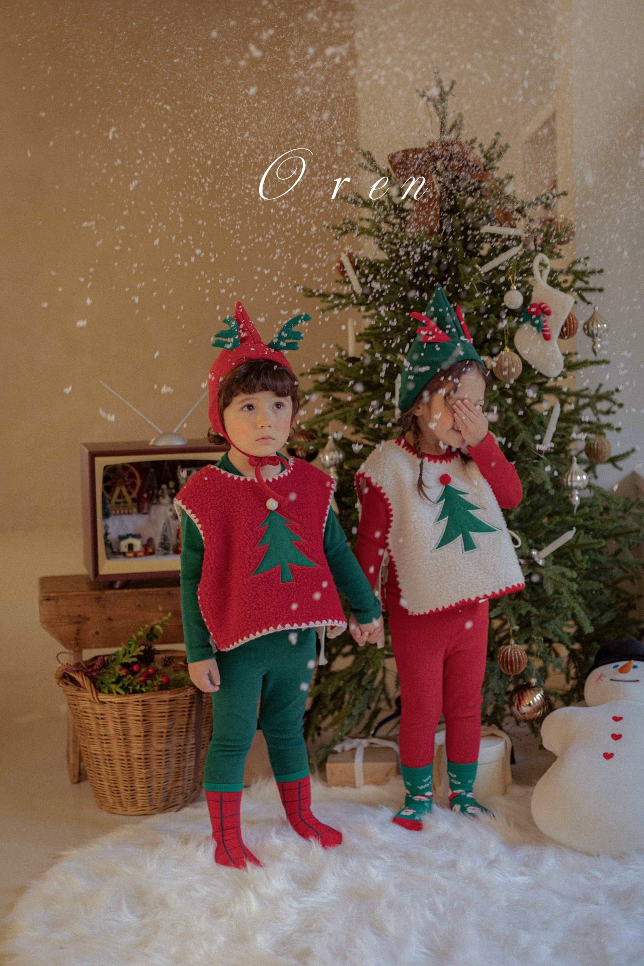 Oren X-mas［取寄］tree boa mellow vest
