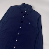 RALPH LAUREN ラルフローレン SLIM FIT BD ボタンダウン 長袖シャツ M/ネイビーメンズ