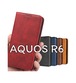 532.AQUOSR6ケース 手帳型 スタンド機能 落ち着いた色 レトロレッド 532
