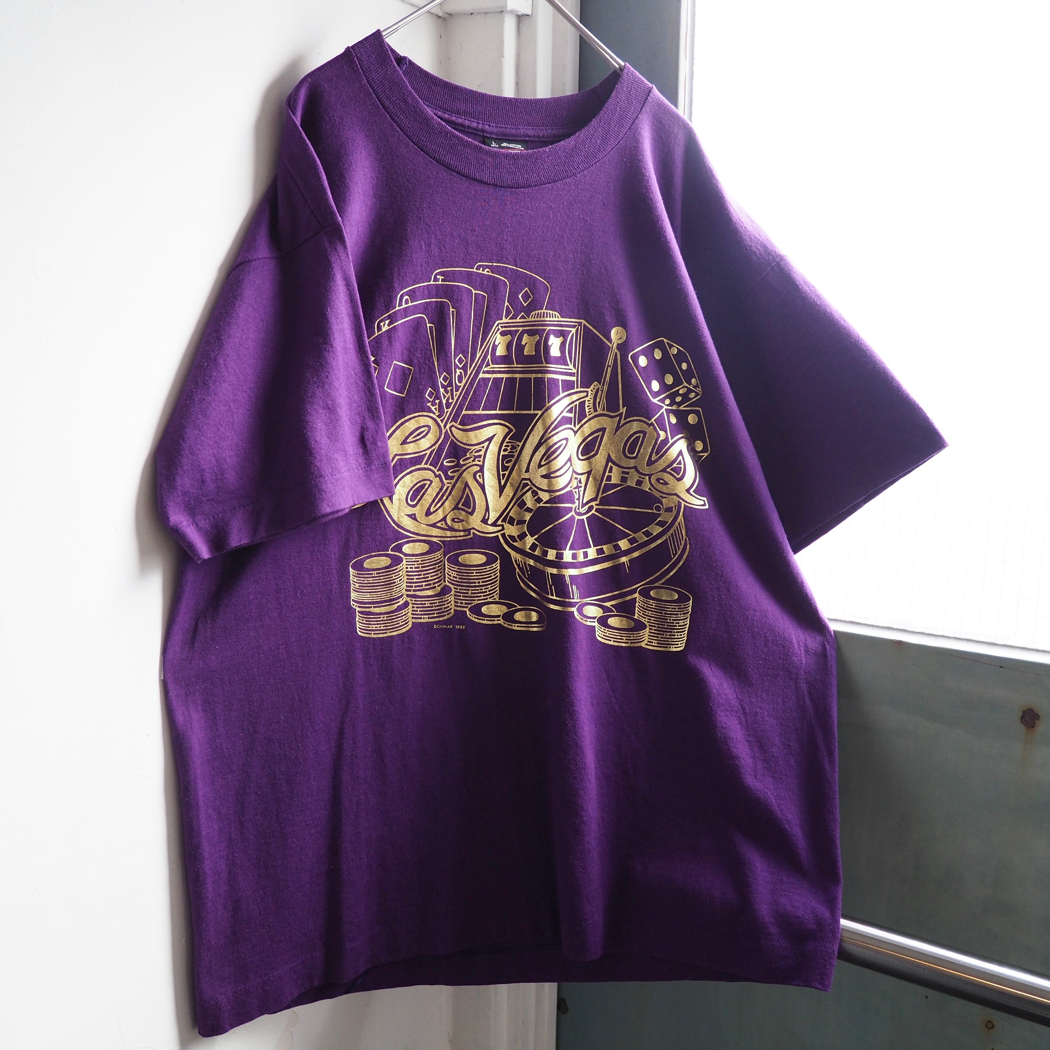 1992s ” Lasvegas ” Casino printed vintage Tee (made in Usa)
